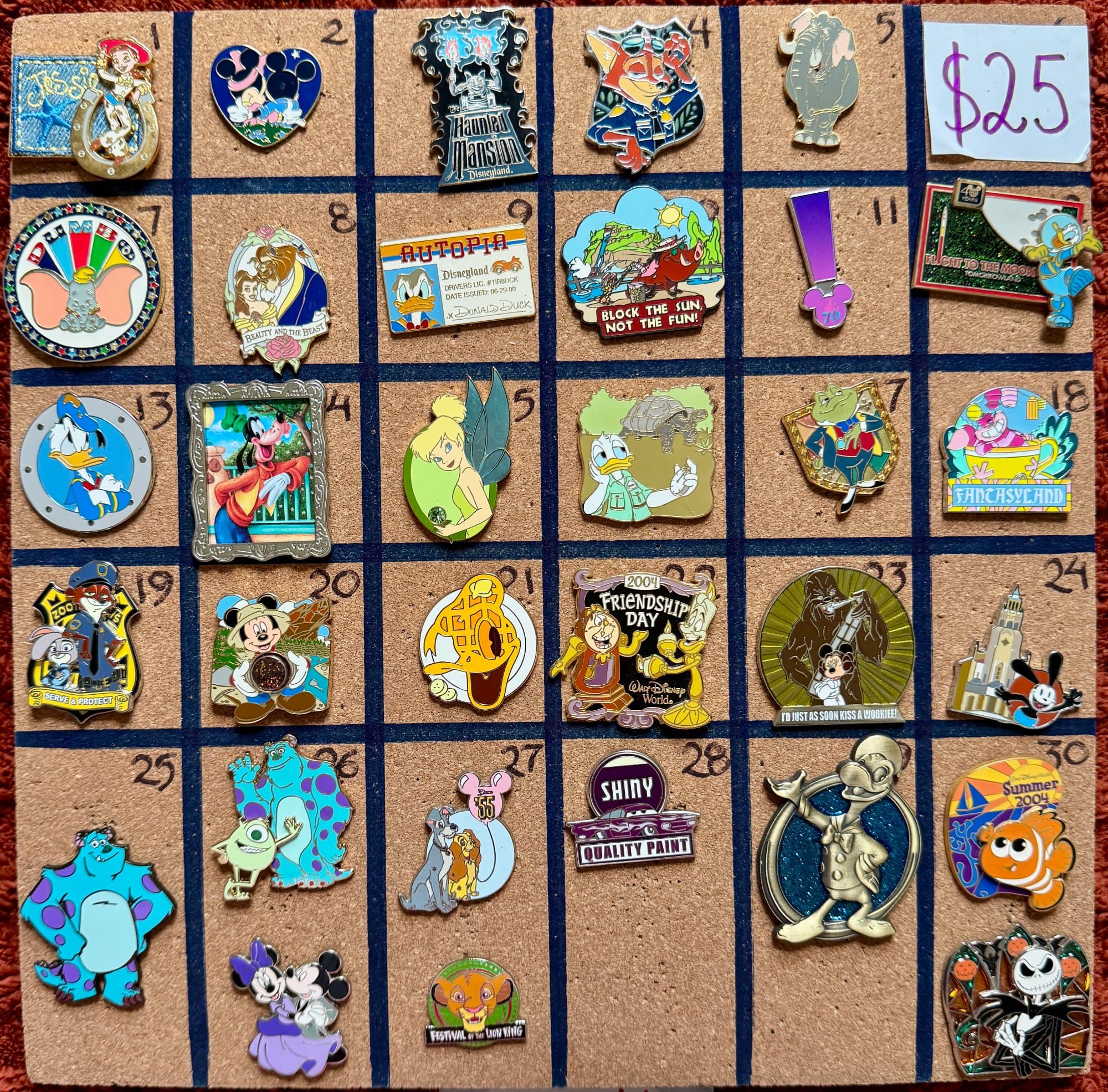 $25 each