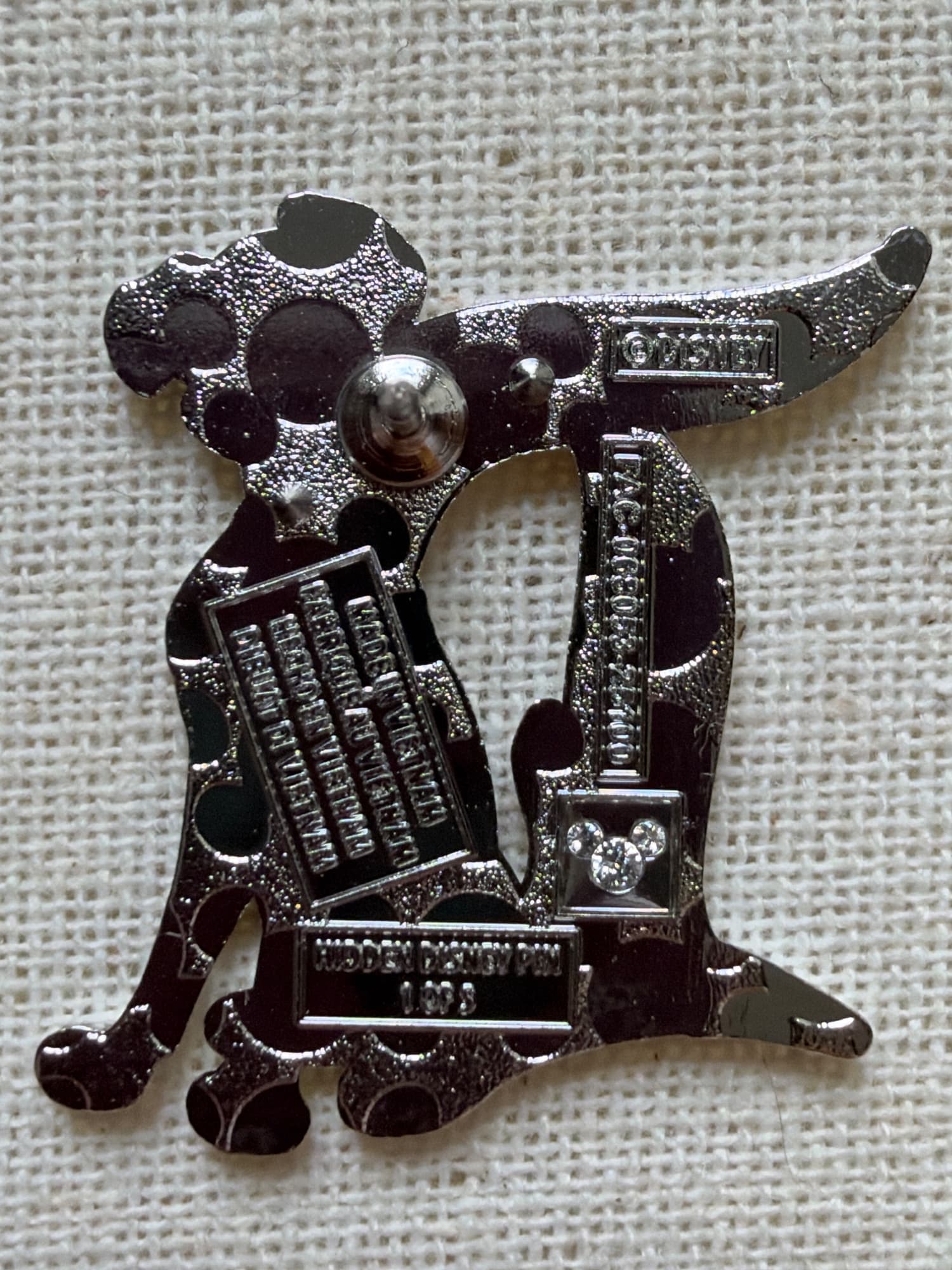 Pinto Hidden Mickey Pin, the back