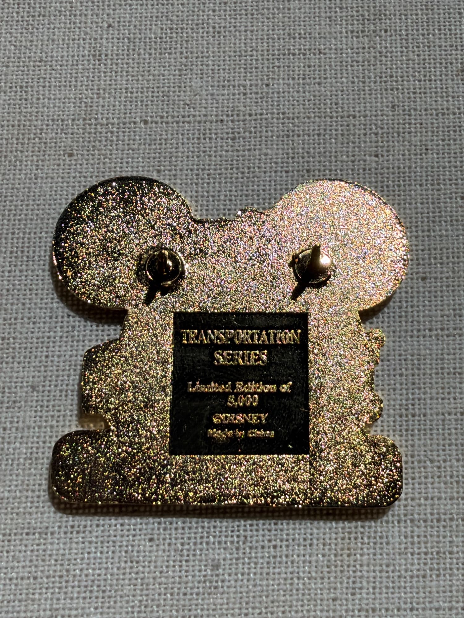 VTG Transportation Pin - BUS, the back
