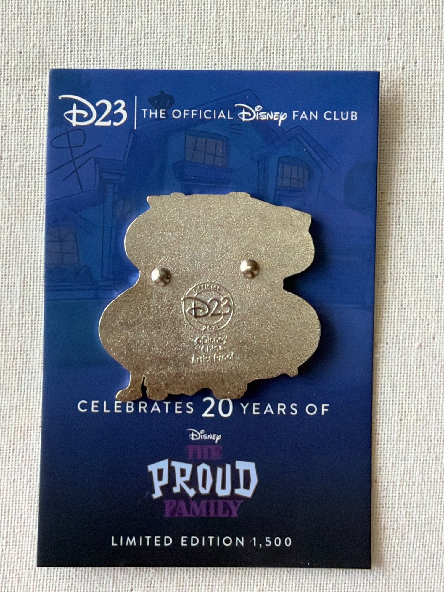 Proud Family D23 Pin, the back