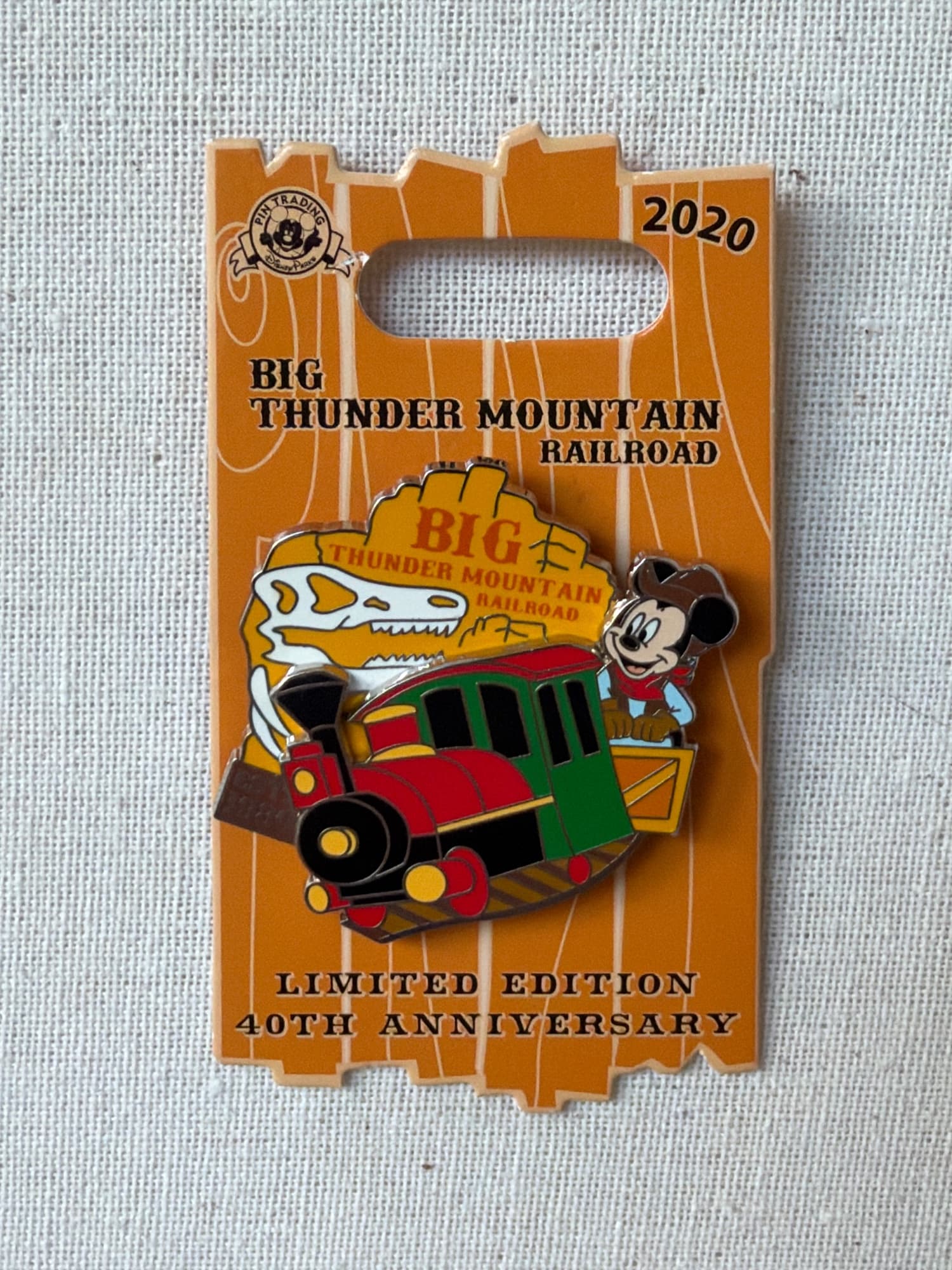 Thunder Mountain 40th Anniversary Pin, the front