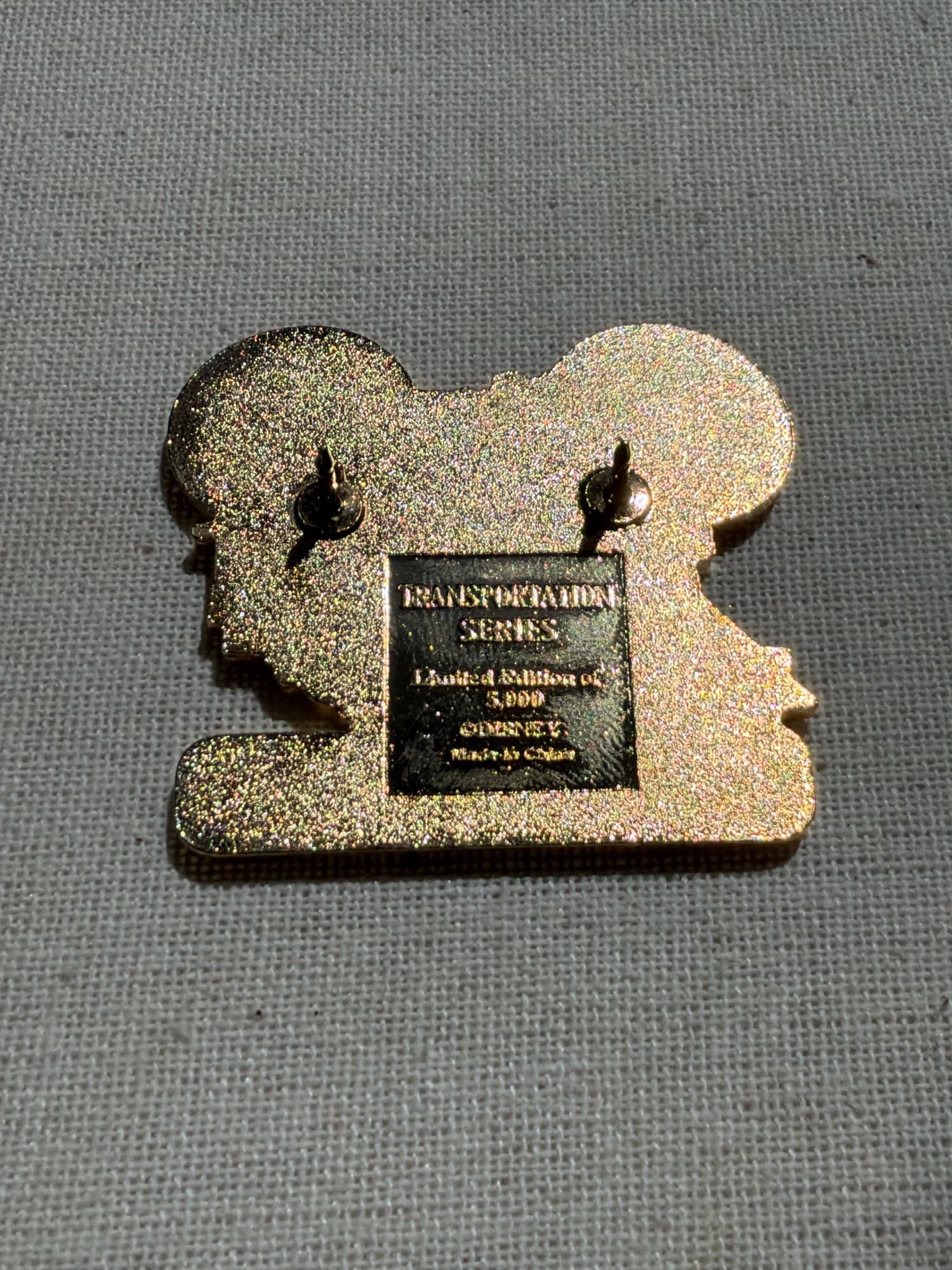 VTG Transportation Pin - TRAIN, the back