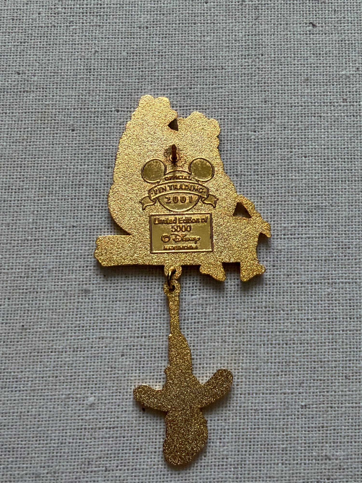 Song of the South 55th Anniversary Pin, the back