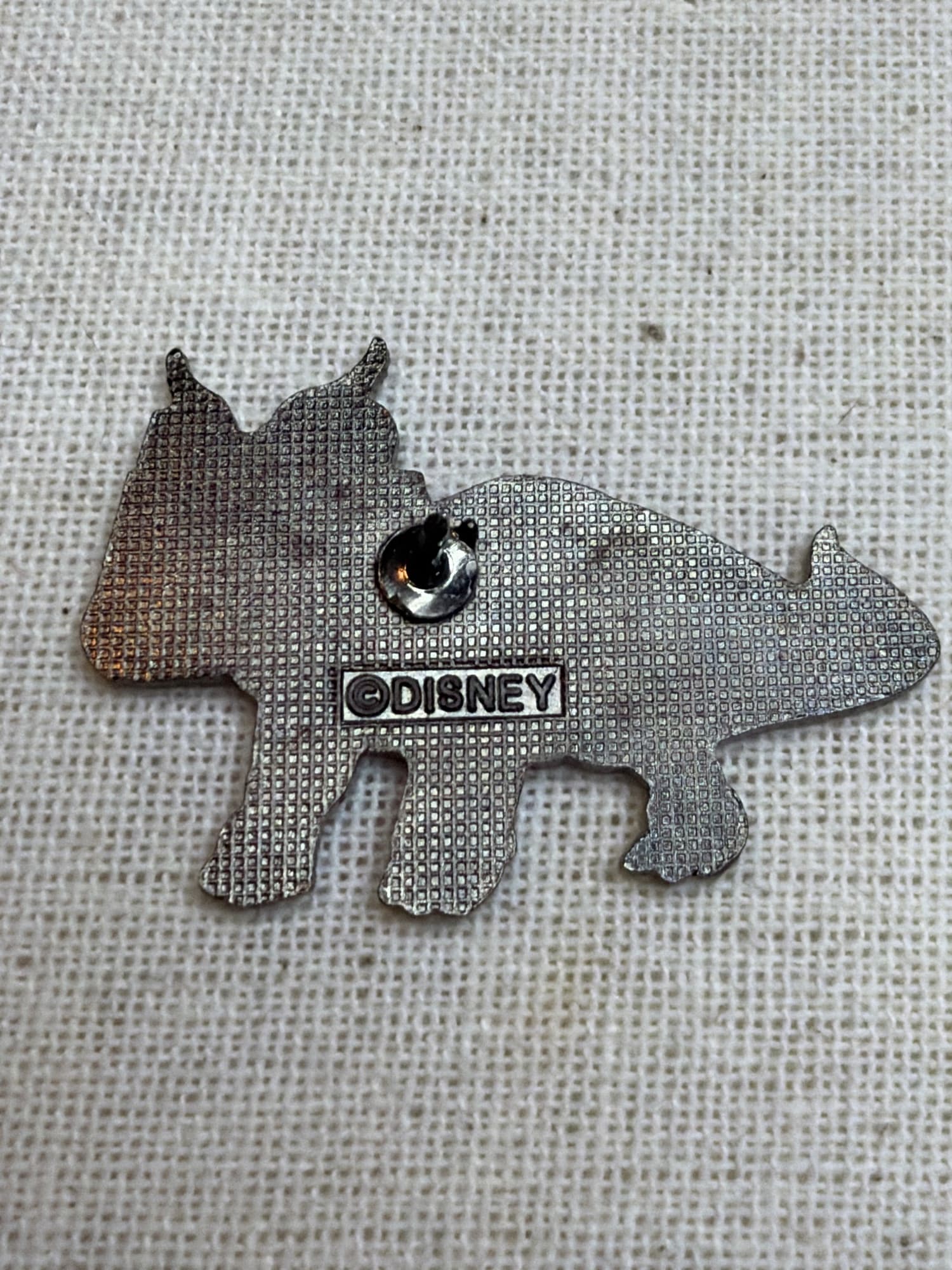 Disney Quest Styracosaurus Pin, the back