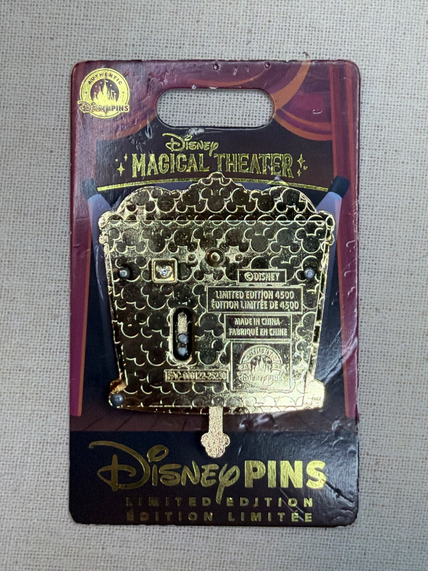 Magical Theater Peter Pan Pin, the back