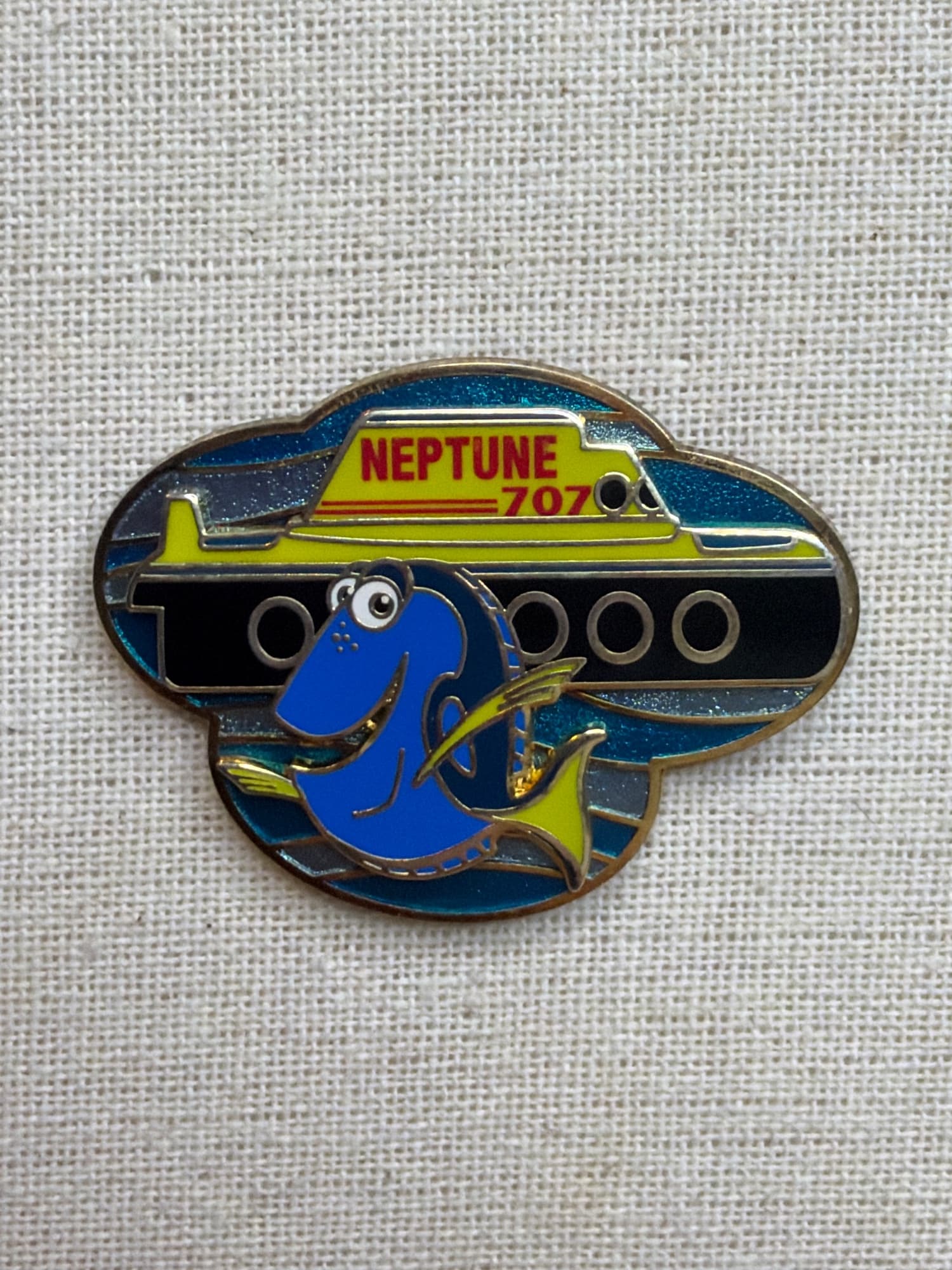 Dory Submarine Voyager Completer Pin, the front