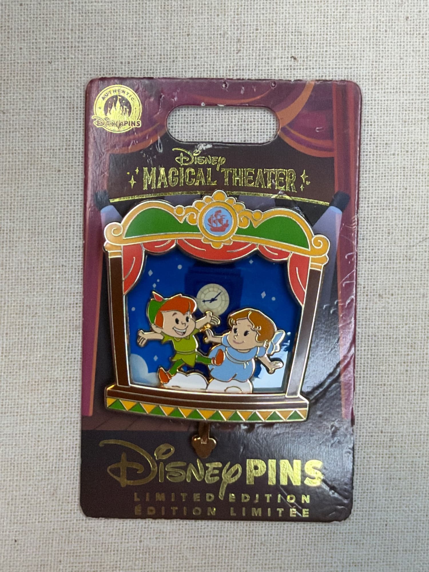 Magical Theater Peter Pan Pin, the front