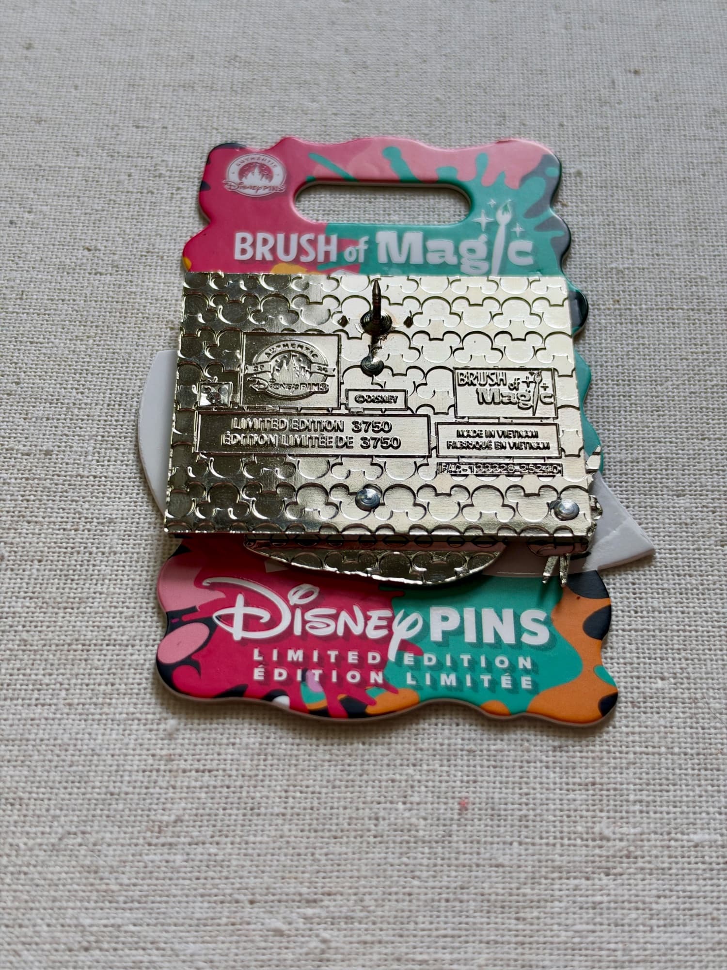 Brush of Magic Cinderella Pin, the back