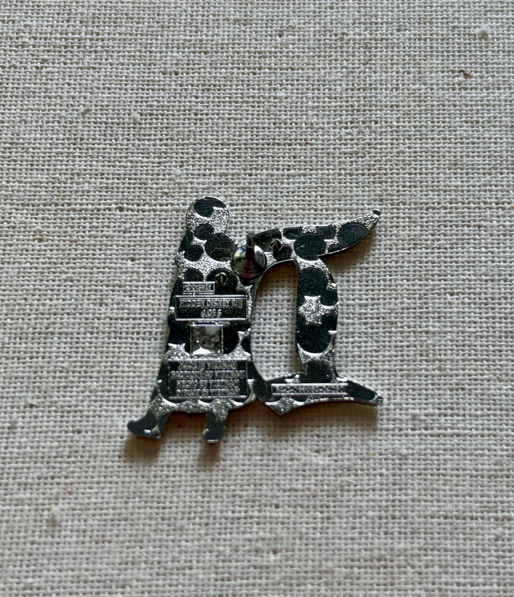 Anna Hidden Mickey ‘D’ Pin, the back