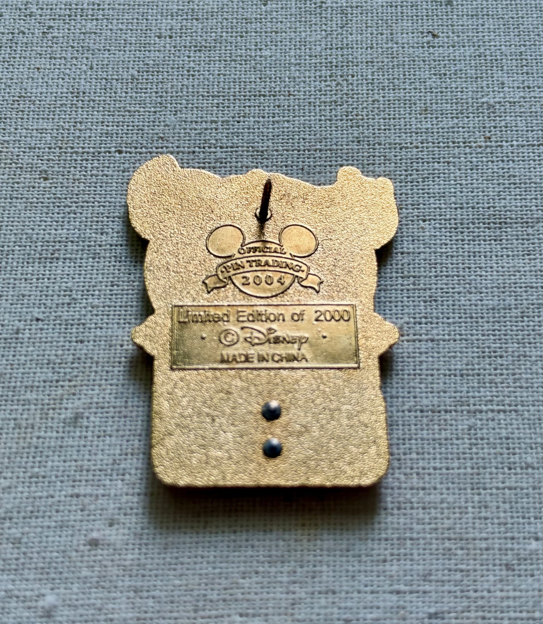 Christmas Carol 75 Years with Mickey Pin, the back
