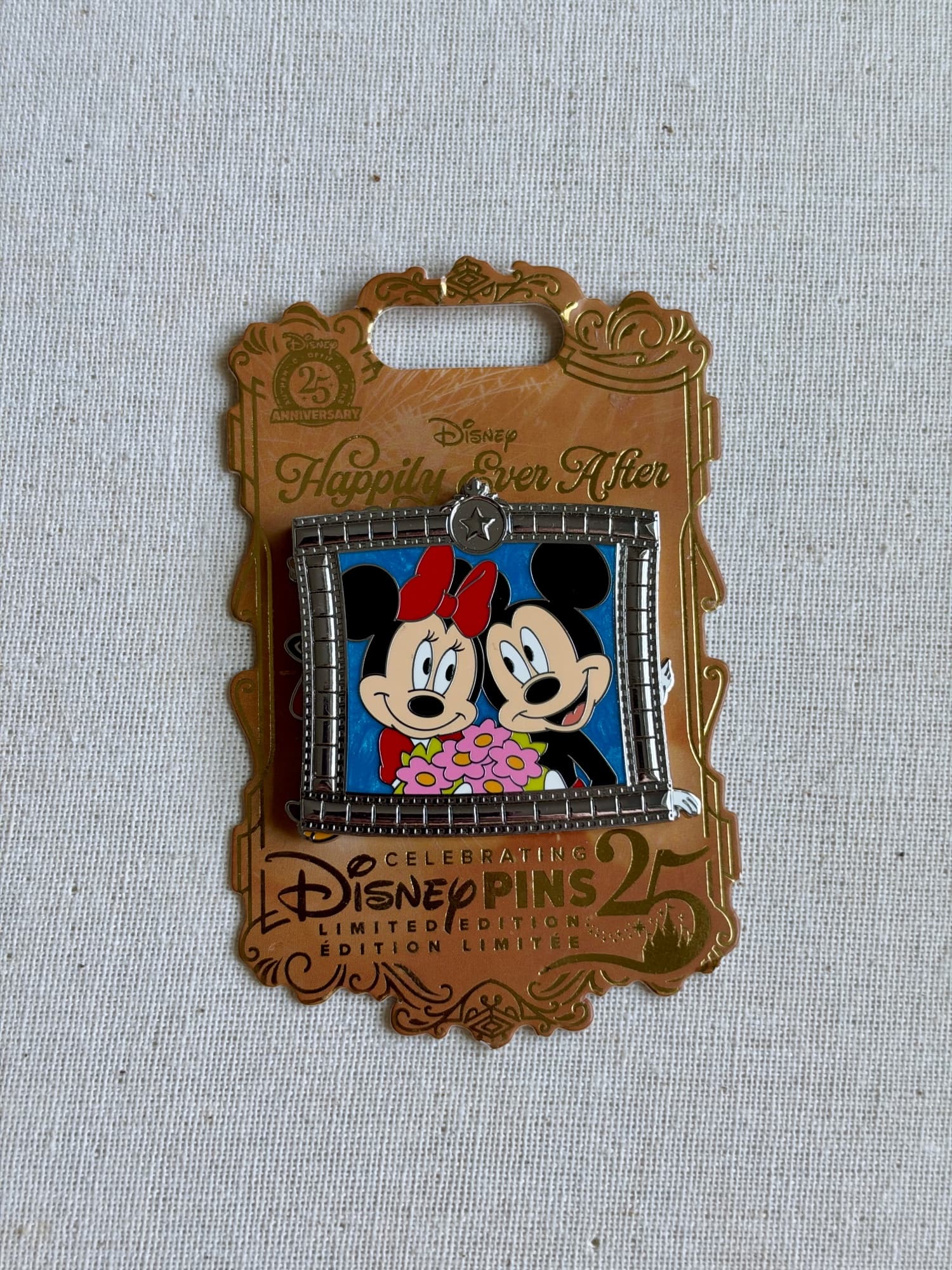 Happily Ever After Mickey/Minnie Pin, the front