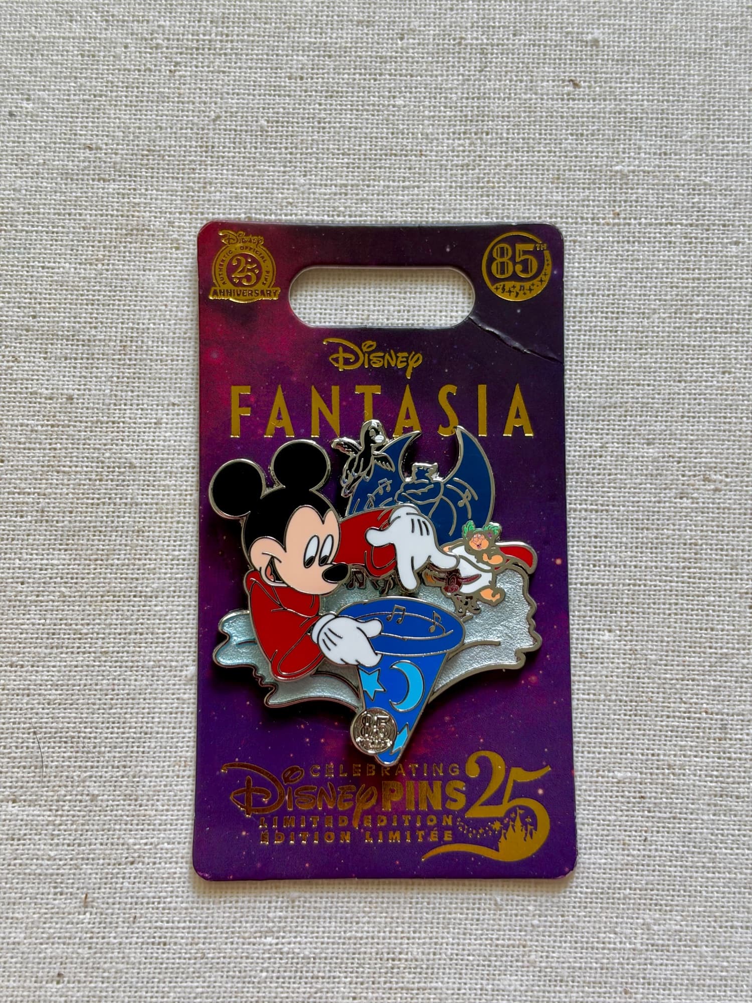 Fantasia 85th Anniversary Pin, the front