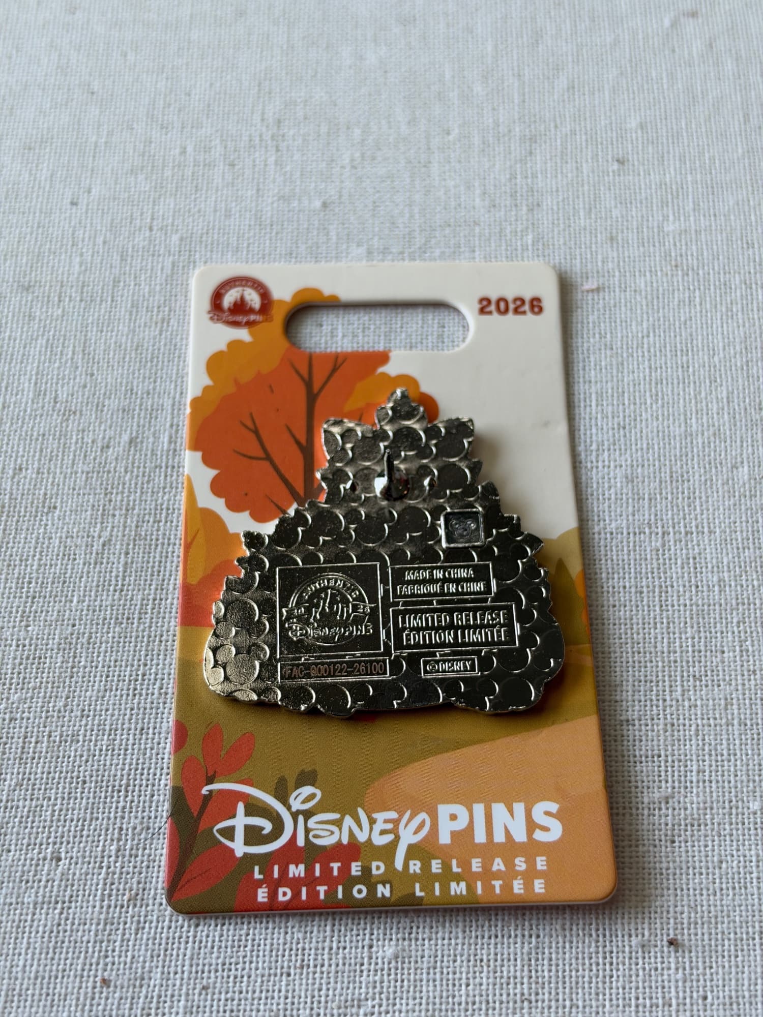 Autumn 2026 Marie Pin, the back