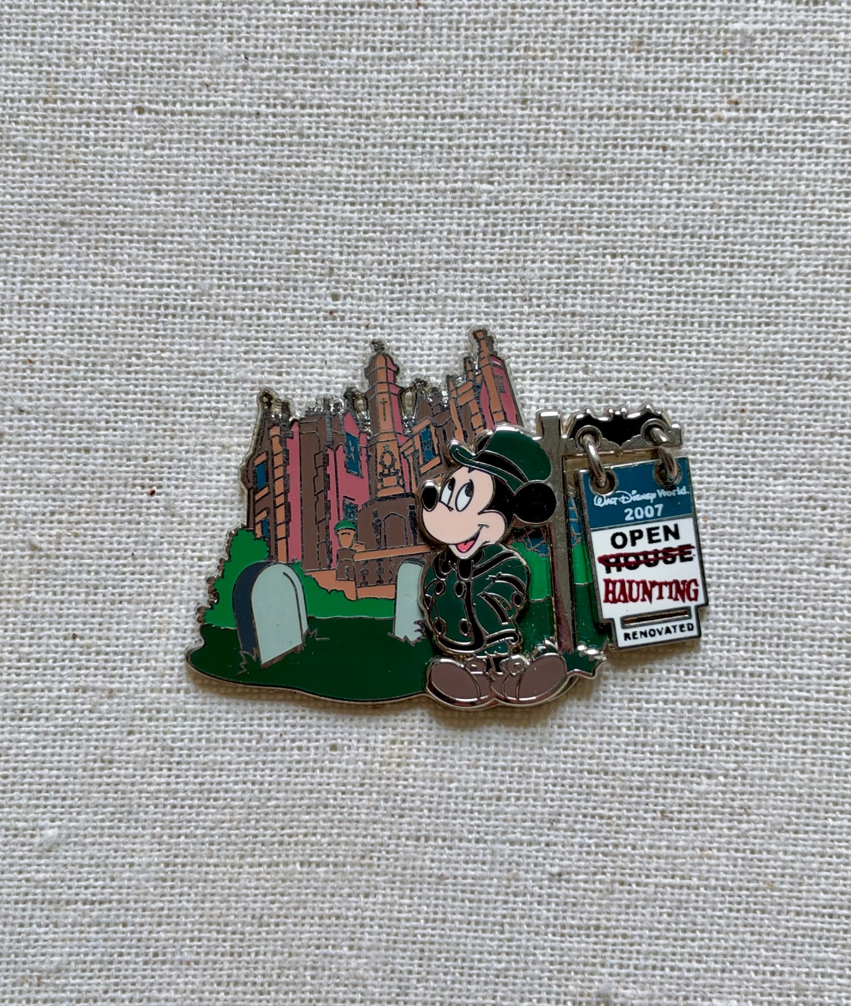 VTG Haunted Mansion Mickey Pin, the front