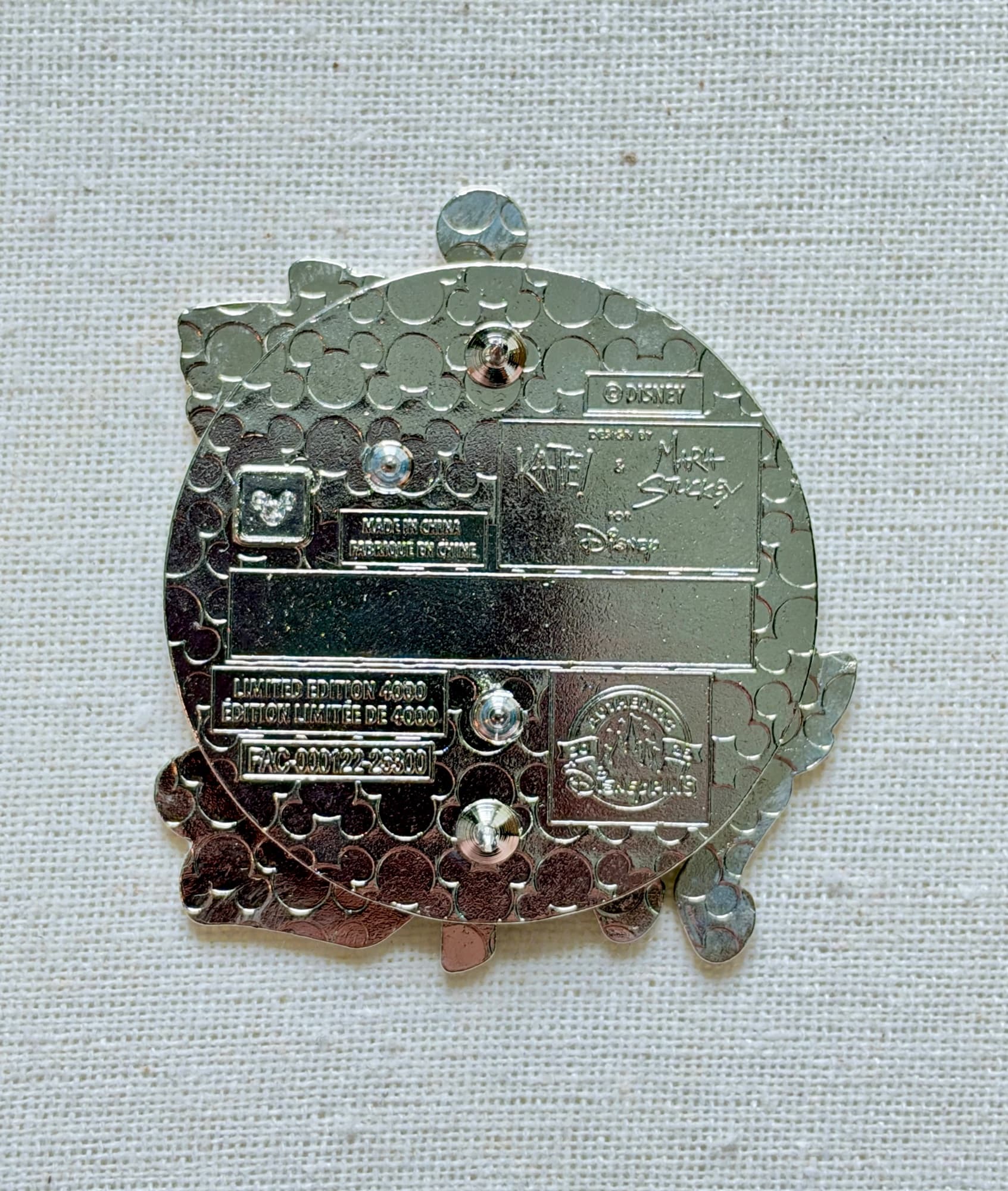 Jaq/Gus Carousel Artist Collection Pin, the back