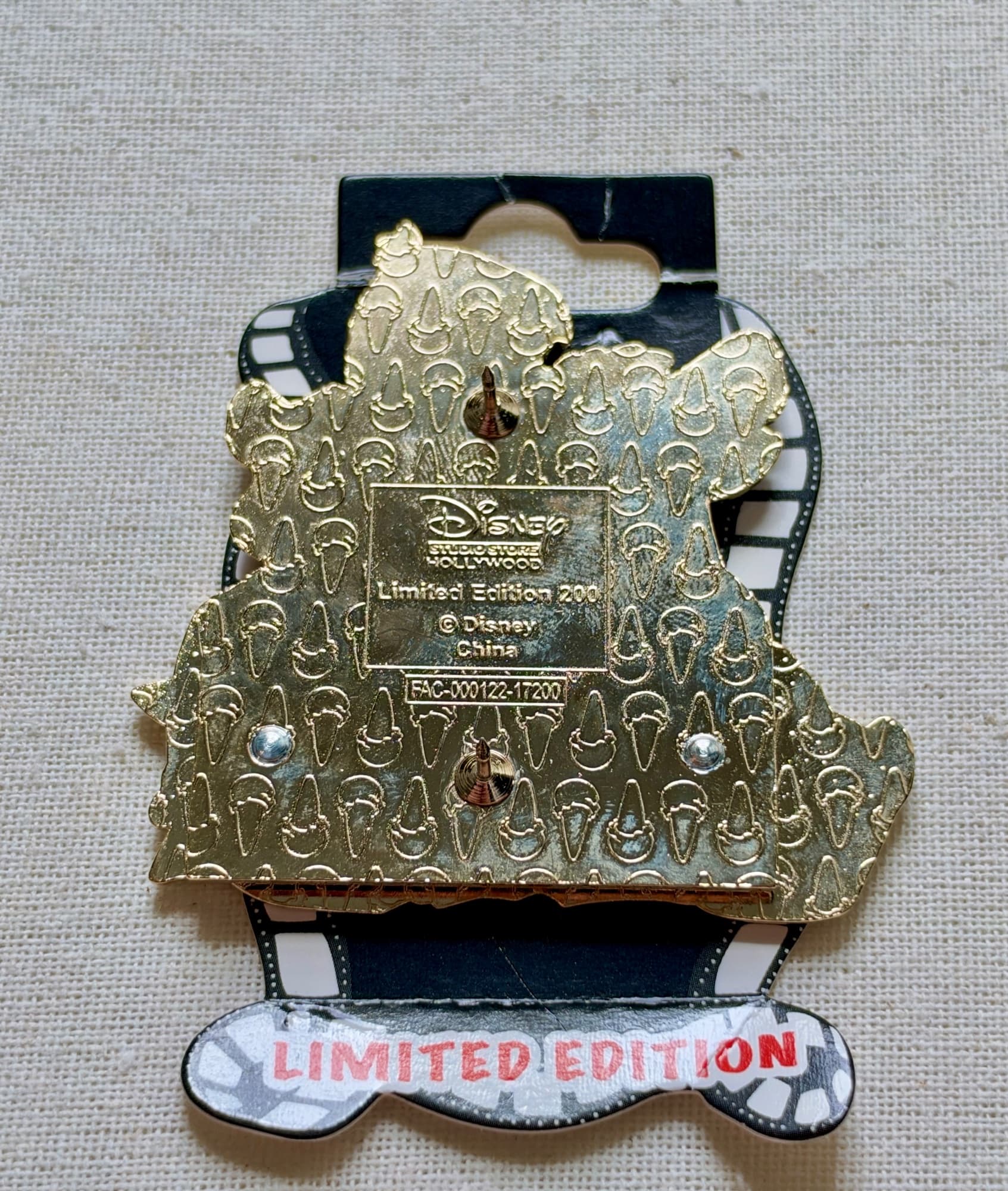 Jungle Book 50th Anniversary DSSH Pin, the back
