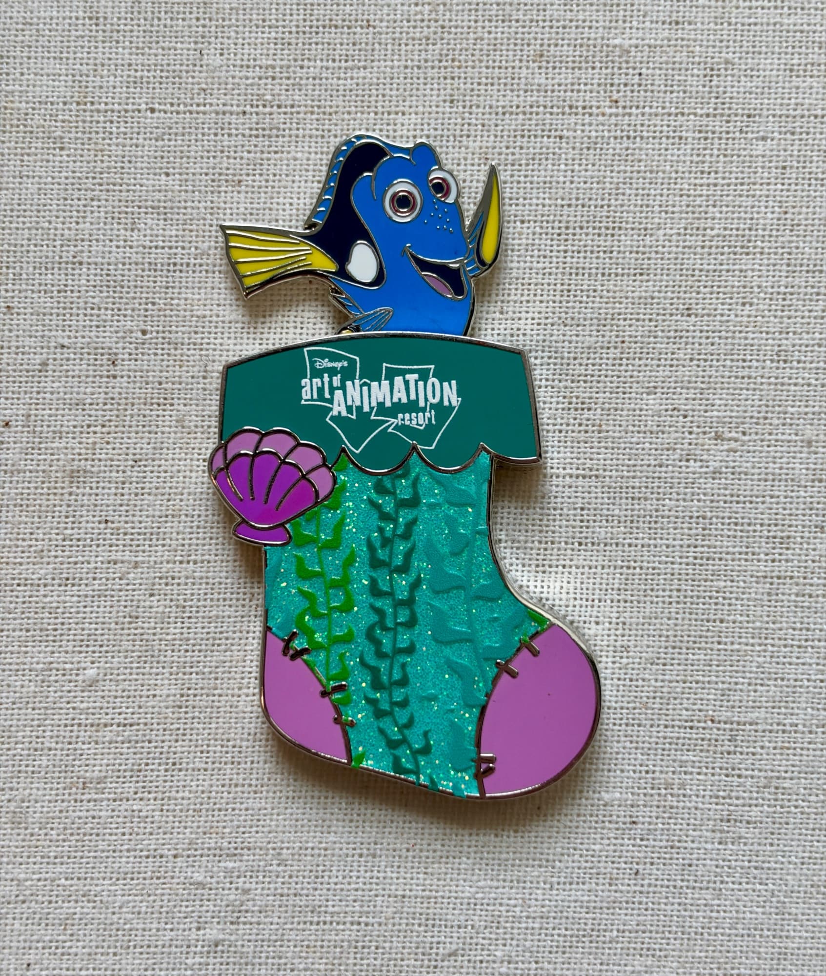 Dory Art of Animation Stocking Pin, the front
