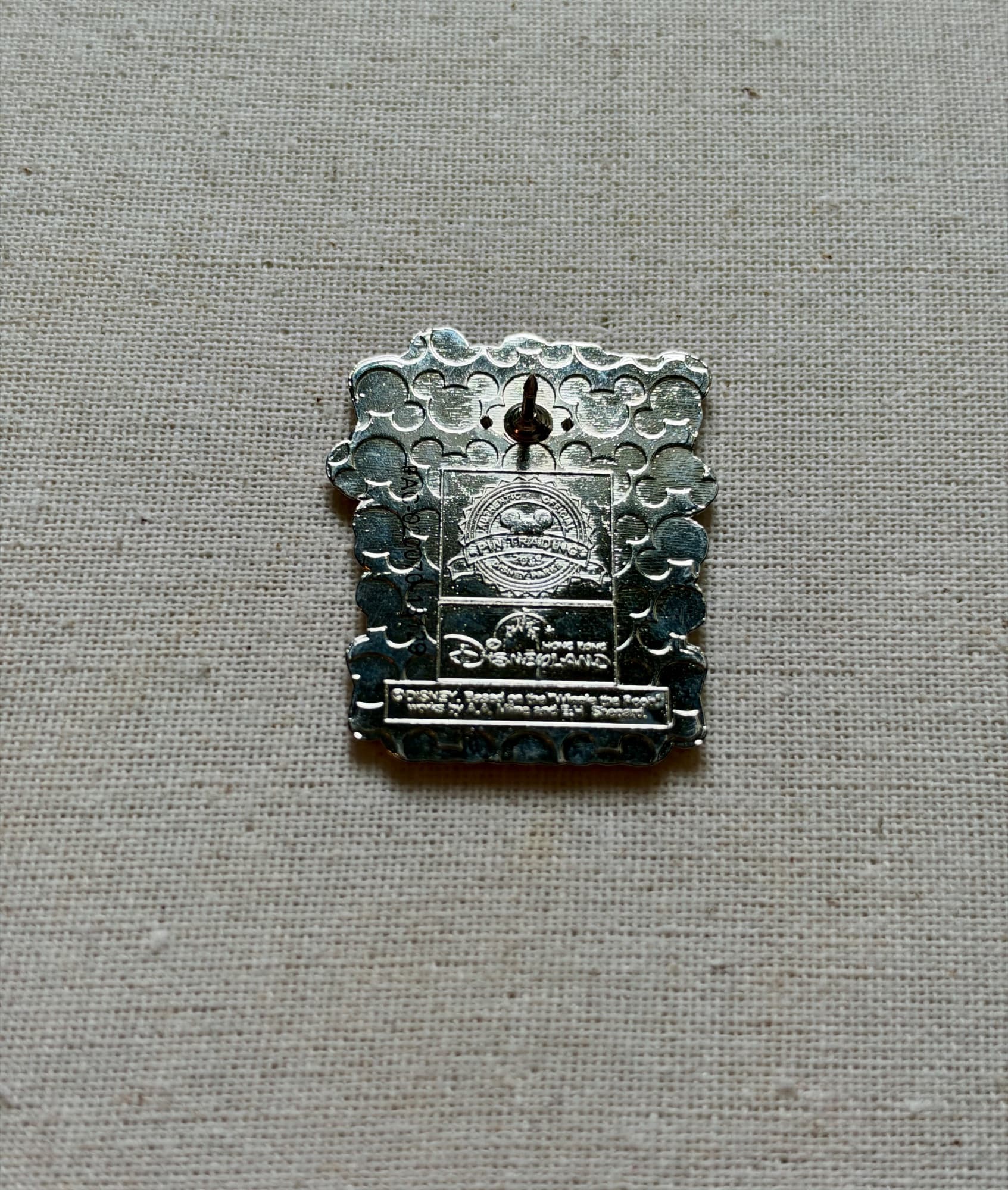 HKDL Main Street Popcorn Pin - Piglet, the back