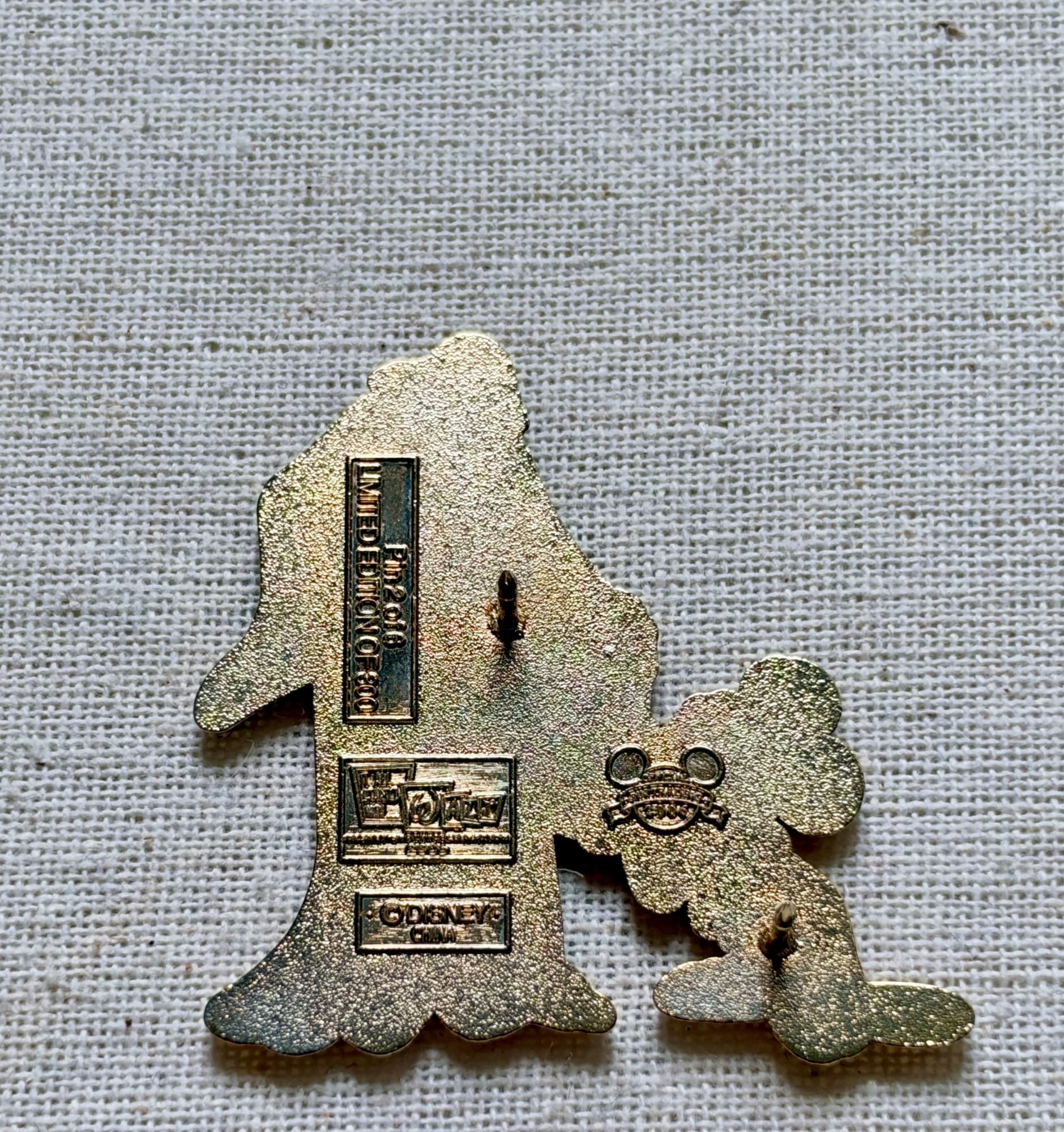 VTG Mickey Sorcerer Apprentice Pin, the back