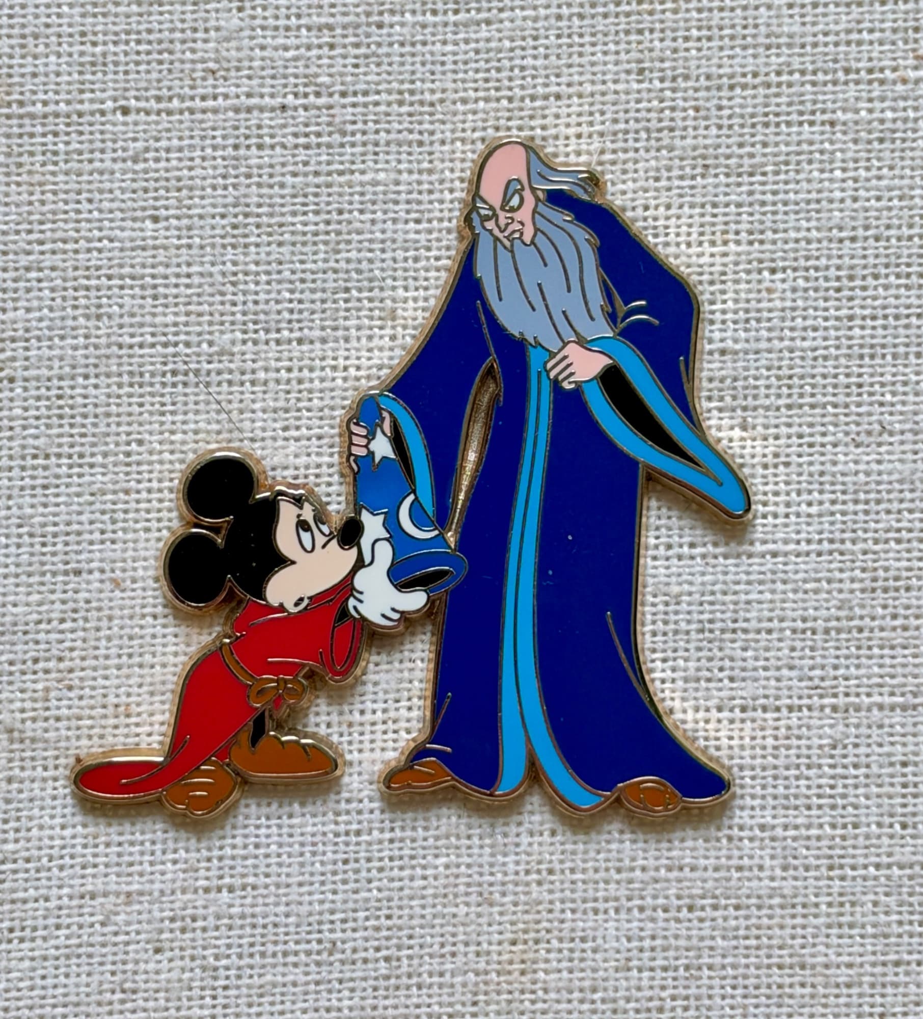 VTG Mickey Sorcerer Apprentice Pin, the front