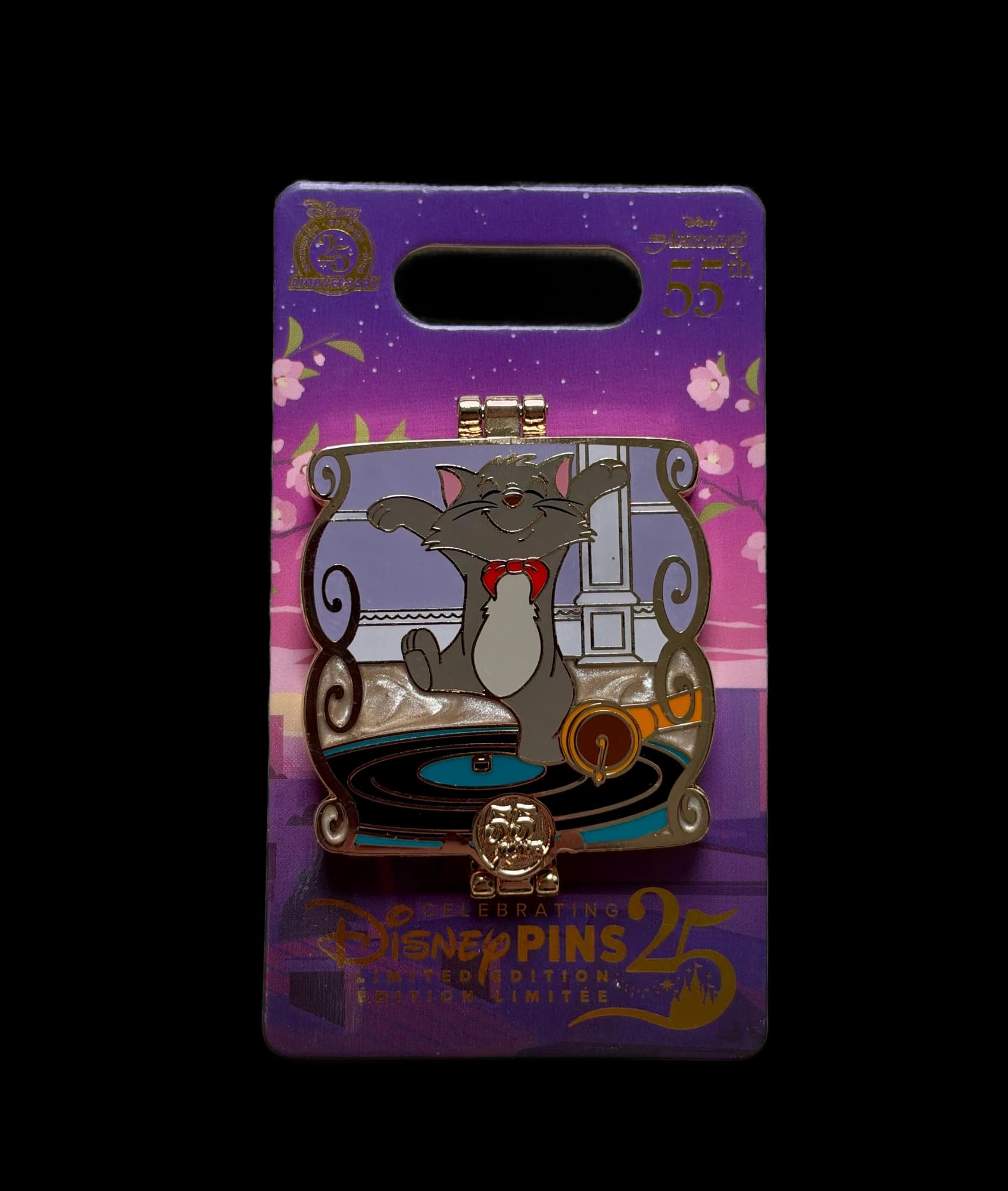 Aristocats 55th Anniversary Pin - Folding, the front