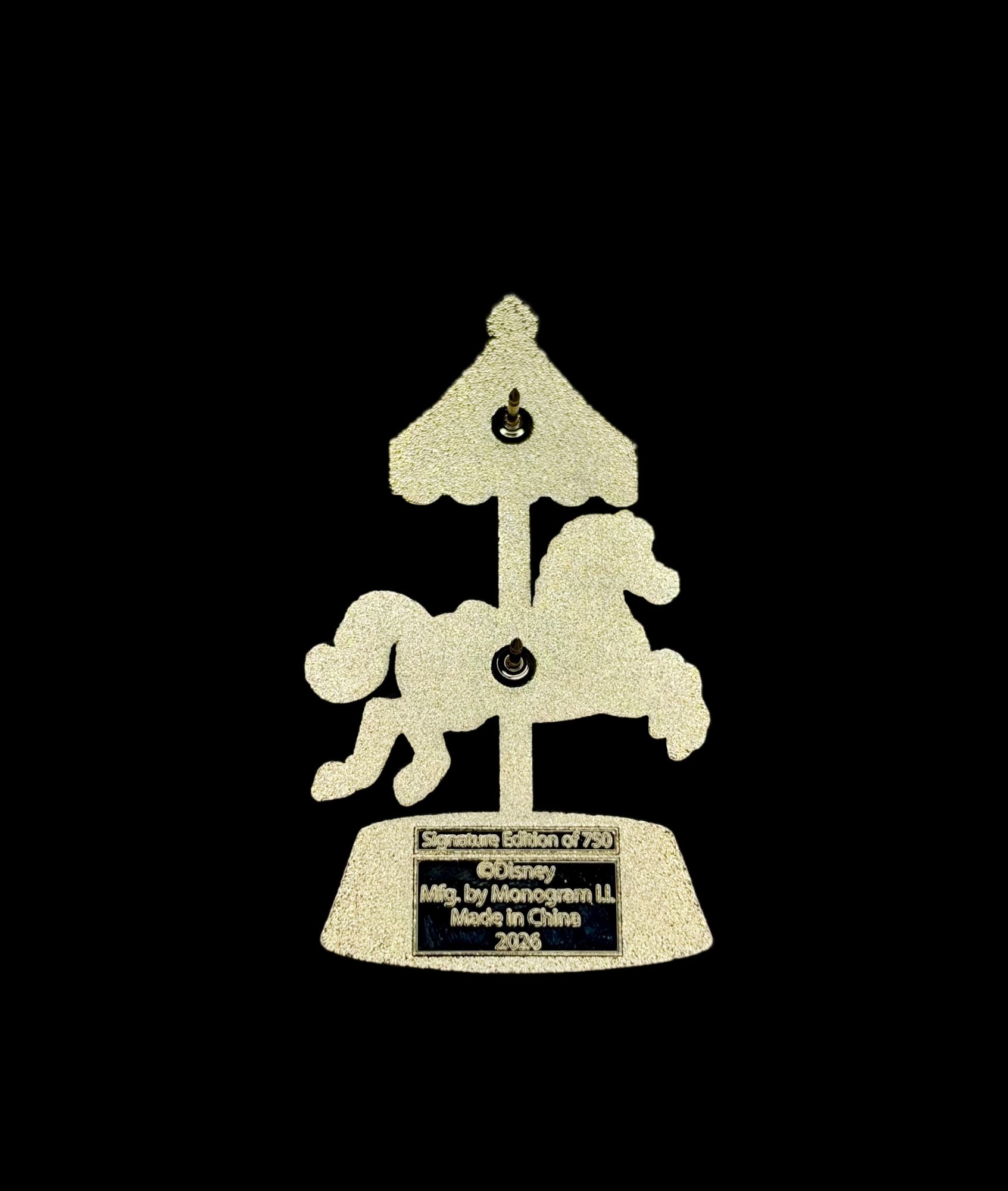 PALM Royal Carousel Pin - Cinderella, the back