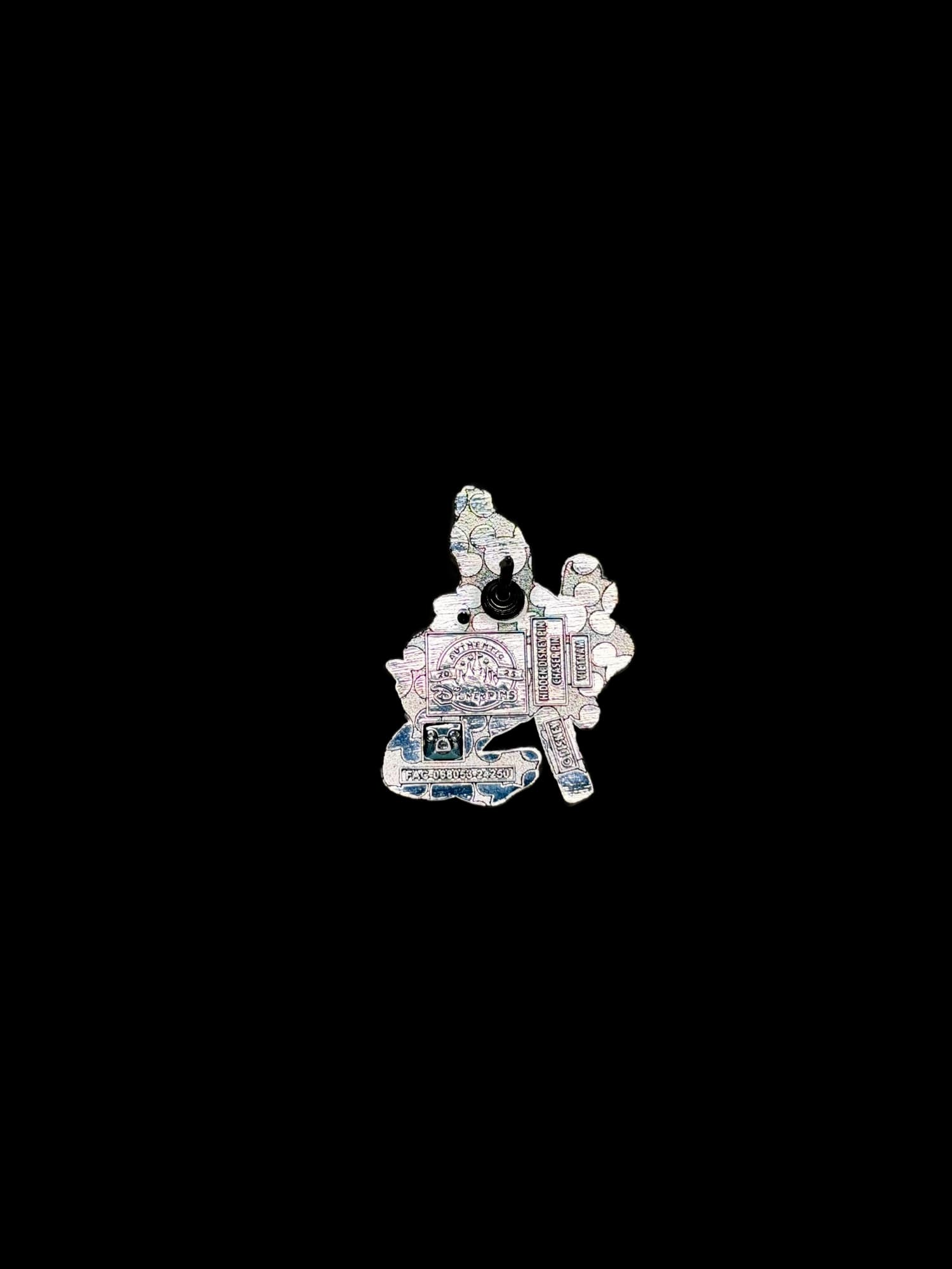 DLR Donald Chaser Hidden Mickey Pin, the back