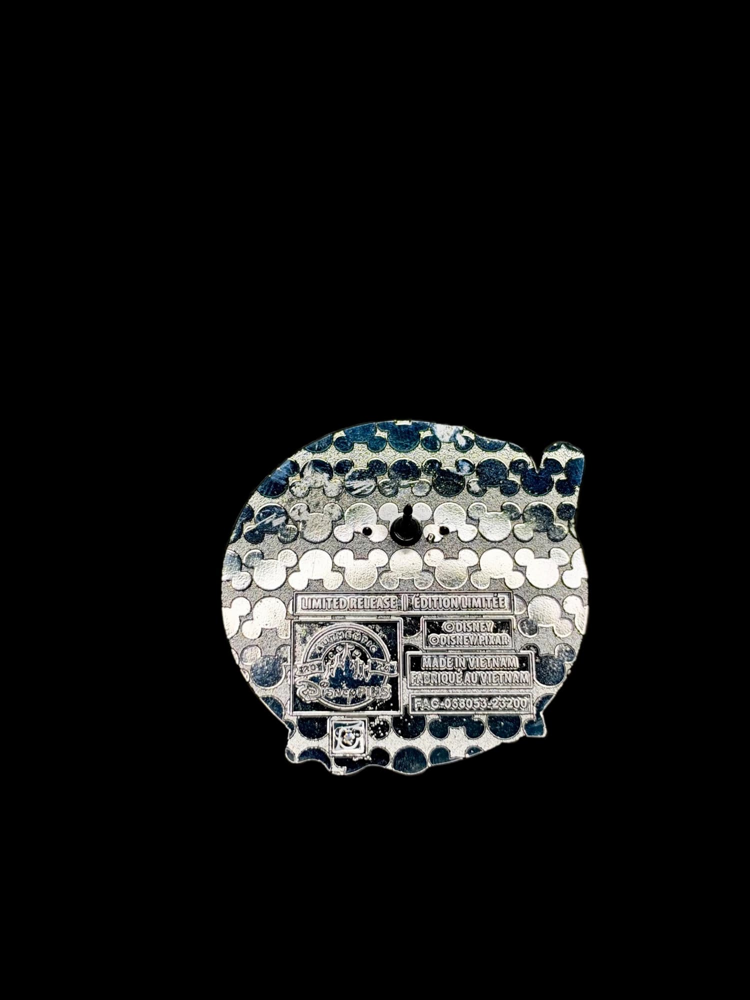 Pixar in the Park Mystery Pin - Rex/Forky, the back