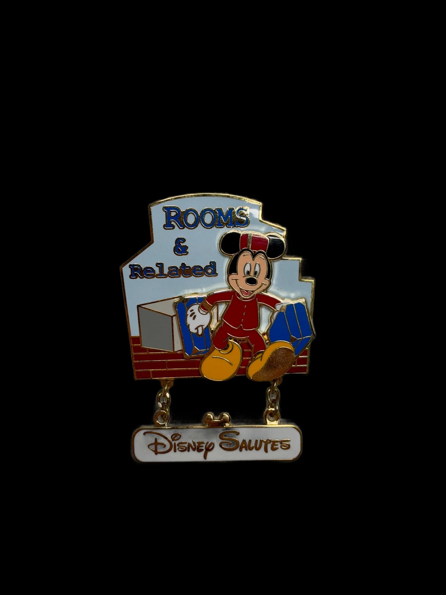 VTG Disney Salutes Cast Exclusive Pin - Rooms & Related, the front