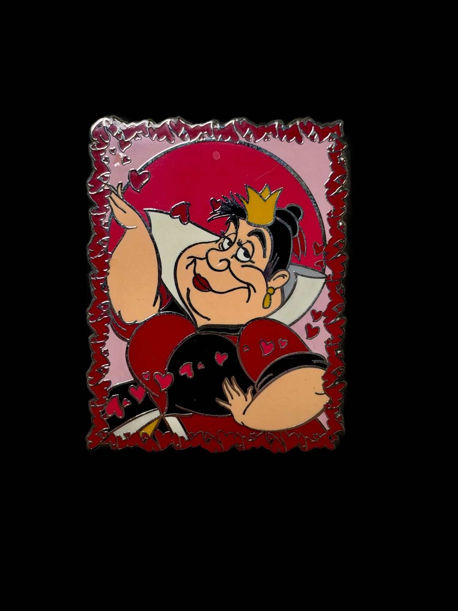 VTG DLR Heartless & Marvelous Pin - Queen of Hearts, the front