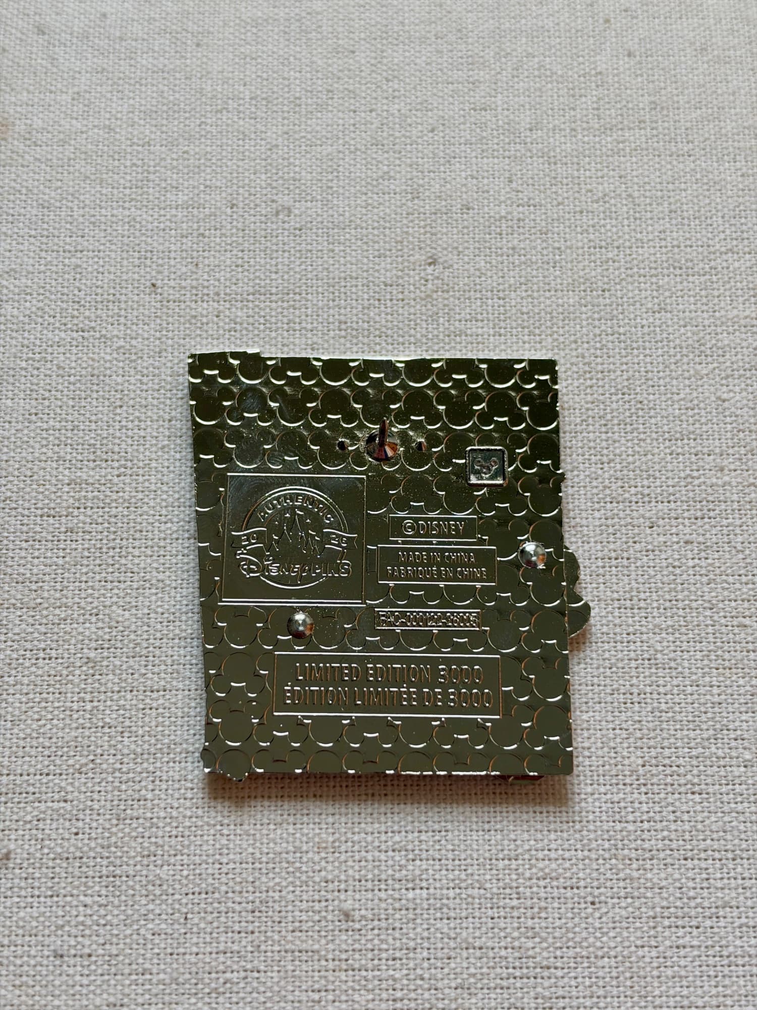 Fantasmic Quarterly Pin 3/4, the back