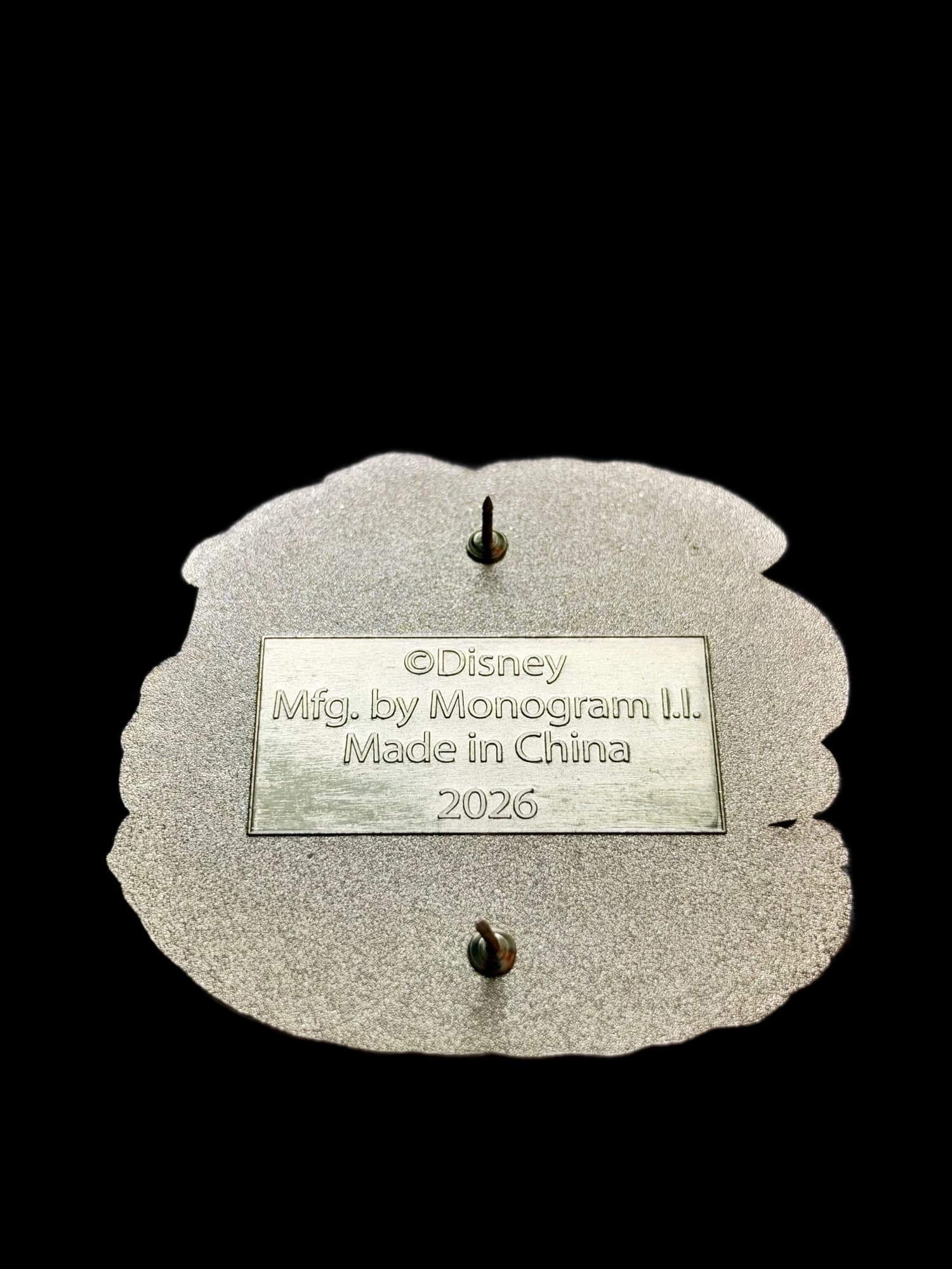 Jumbo PALM Head in the Clouds Pin - Pluto Glitter Chaser, the back
